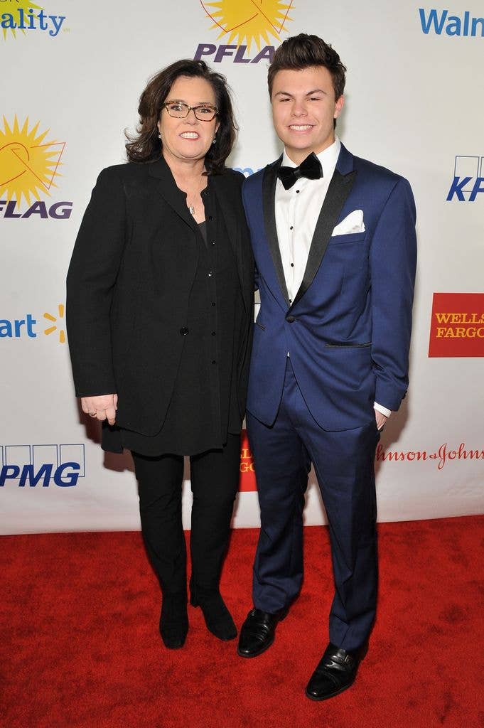 Actress Rosie O'Donnell and Blake Christopher O'Donnell attend PFLAG National's eighth annual Straight for Equality awards gala at Marriot Marquis on April 4, 2016 in New York City.