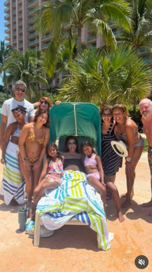 She went on a family vacation