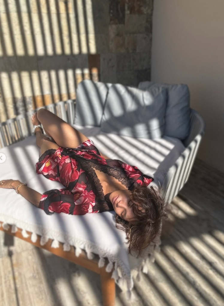 Halle is enjoying a sun soaked vacation on her birthday 
