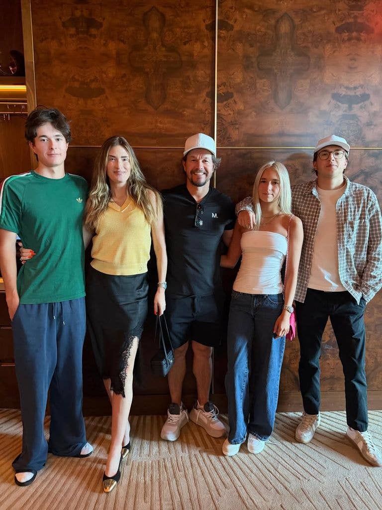 Mark with his wife and children with Brendan clearly taller than anyone else