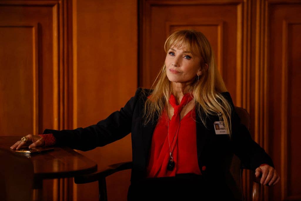 "Nexus"  As NCIS investigates a dangerous connection between the Nexus cartel and Parker's longtime nemesis, mob boss Carla Marino, the team uncovers a high-stakes plot involving stolen nuclear material. With time running out, Parker is forced into an uneasy alliance that could determine the fate of the operation  and his own future, on the 22nd season finale of the CBS Original series NCIS, Monday, May 5. Pictured: Rebecca De Mornay as Carla Marino.
