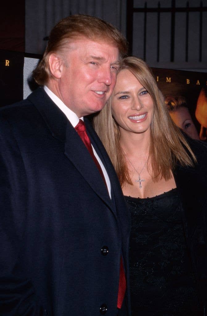 Donald Trump and Melania Knauss attend the New York premiere of "LA Confidential" in New York City on September 1, 1997