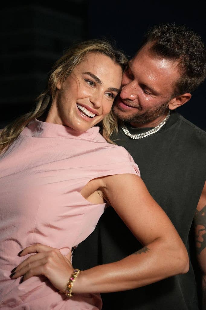 Aryna and Georgios Frangulis announced their engagement in March this year 