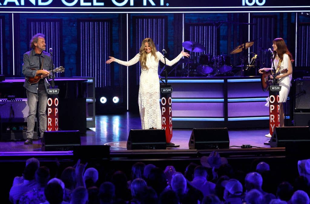 Dan Tyminski, Carly Pearce and Molly Tuttle perform