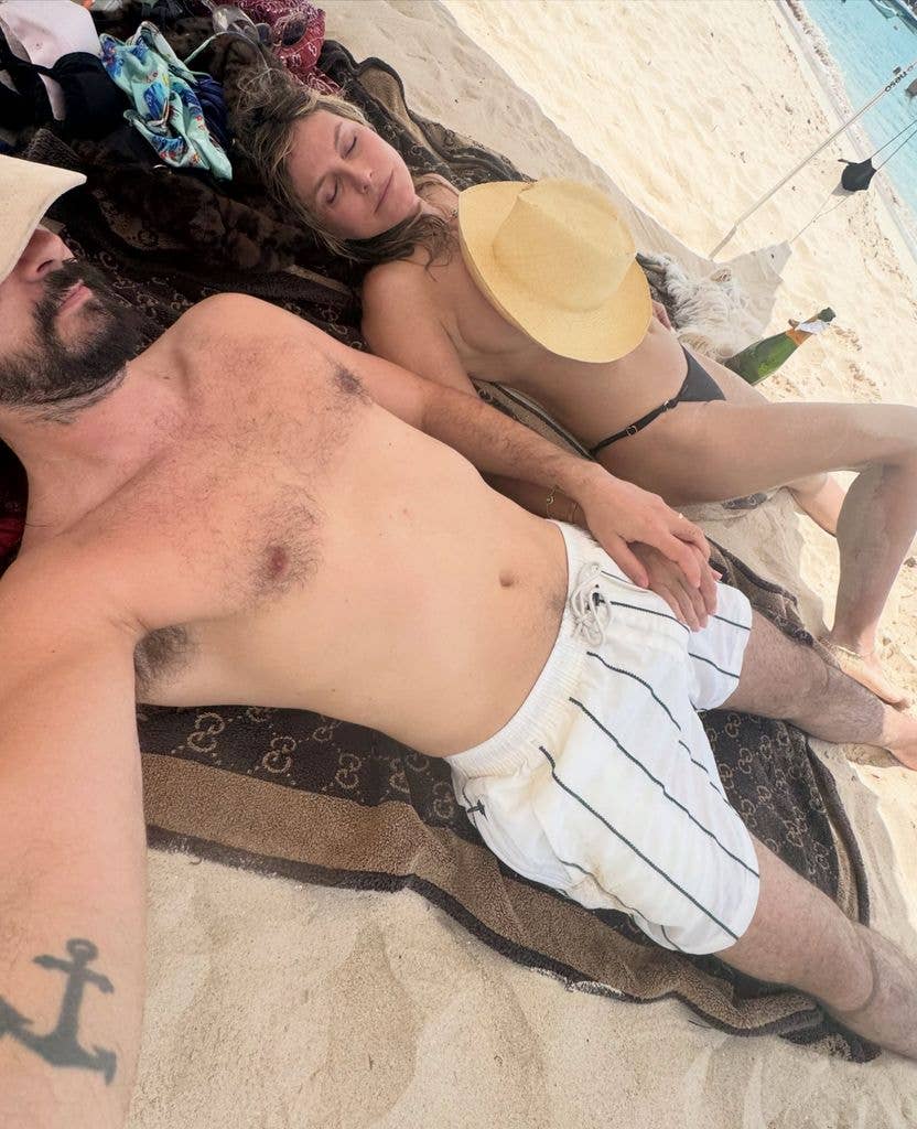heidi klum tom kaulitz beach