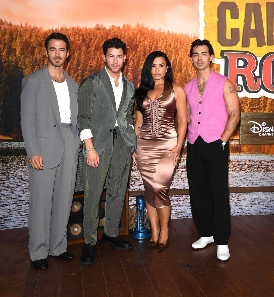 Kevin Jonas, Nick Jonas, Demi Lovato, Joe Jonas at the Los Angeles Premiere Of Disney's Camp Rock 3