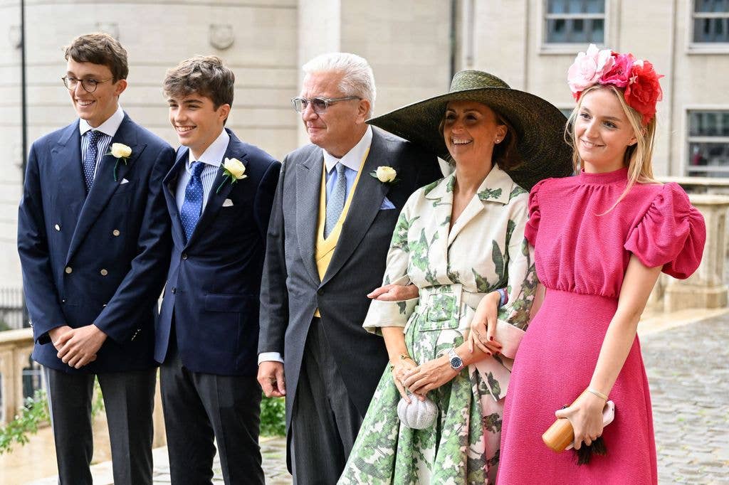 Prince Laurent with Claire and their three children