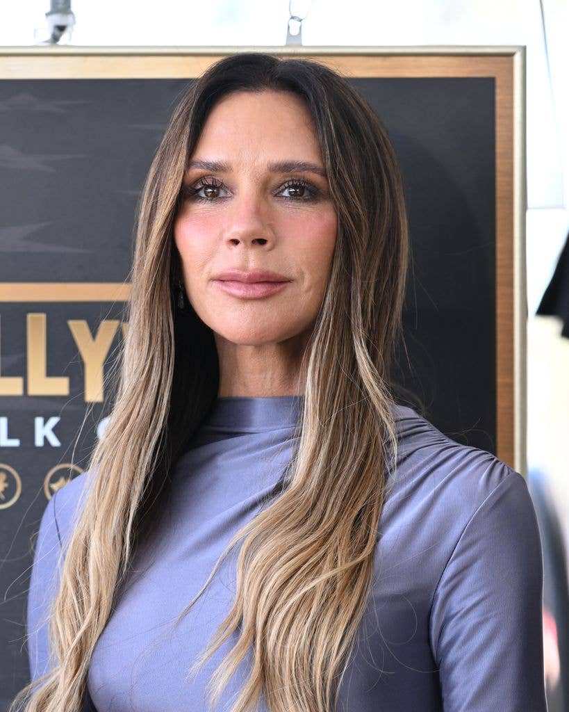 Victoria Beckham at the ceremony to honor David Beckham with a star on the Hollywood Walk Of Fame on June 12, 2026 in Los Angeles, California