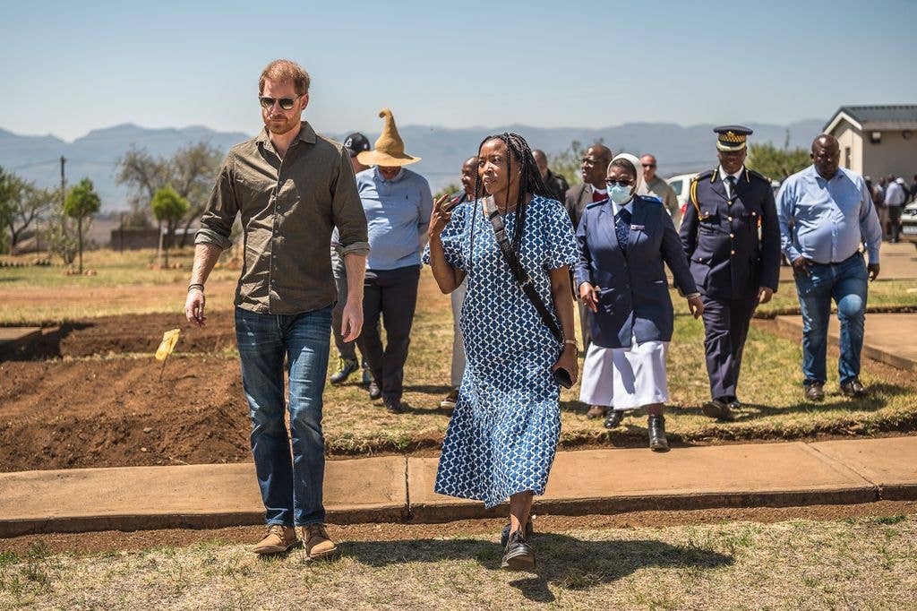 Dr Sophie pictured with Prince Harry during a special Sentebale event to visit the Pointmain Health Facility in October 2024