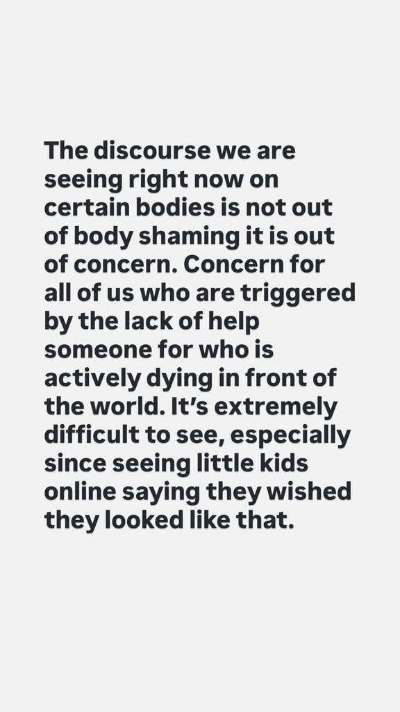 Gracie McGraw shares a statement on Instagram Stories about her experience with weight loss drugs and body image issues