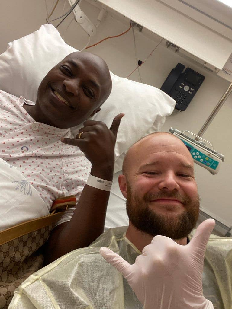 Durek Verrett shared a photograph from hospital post-operation
