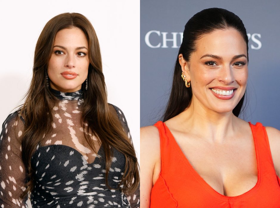 Split image of Ashley Graham. On the left in 2023, on the right in 2026.