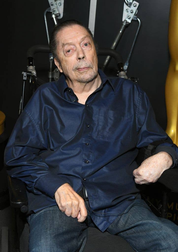 Tim Curry attends The Academy Museum Hosts 50th Anniversary Of "The Rocky Horror Picture Show" With Tim Curry And Sins O' The Flesh at Academy Museum of Motion Pictures, Ted Mann Theater on September 26, 2025 in Los Angeles, California