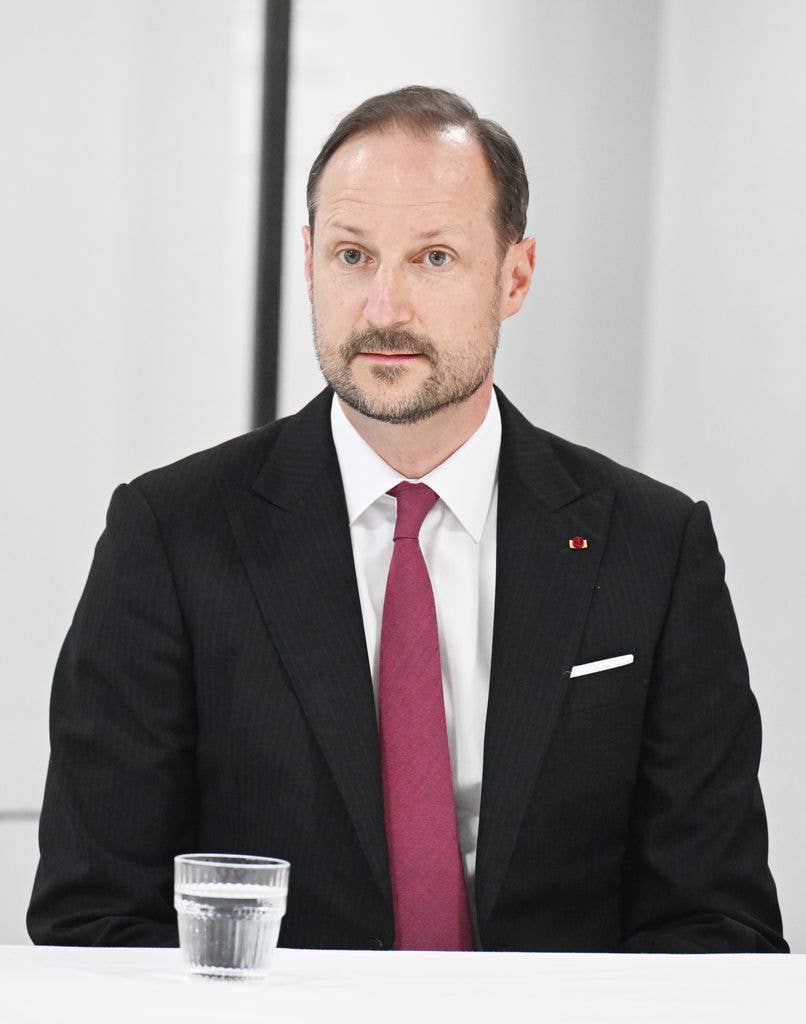 Crown Prince Haakon in a black suit