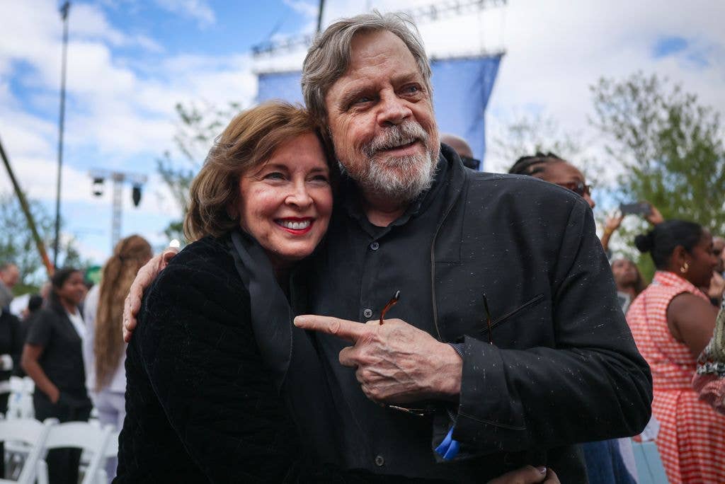 Marilou and Mark at the opening of the Barack Obama Presidential Center in June