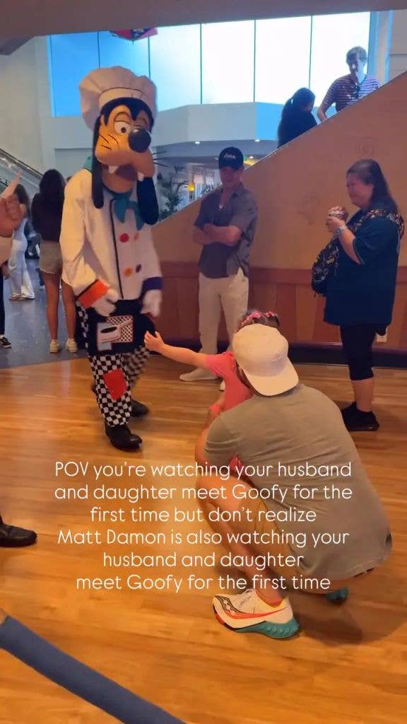 Mum Loryn Powell joked: "When your daughter is more starstruck by Goofy than Matt Damon."