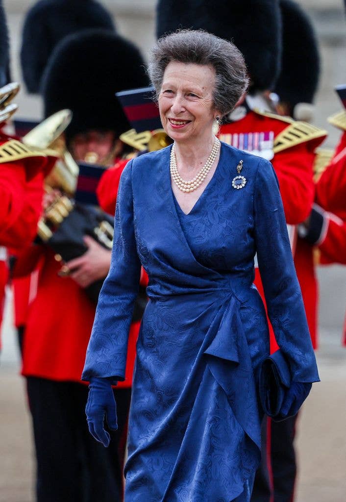 Princess Anne takes part in the Household Division Musical Spectacular 2025 at Horse Guards Parade on July 16, 2025 in London