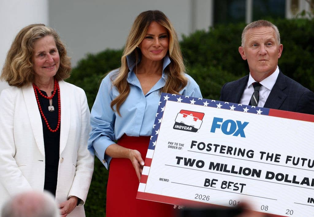 Melania announces a $2 million partnership with IndyCar and Fox Corporation supporting her Fostering the Future initiative