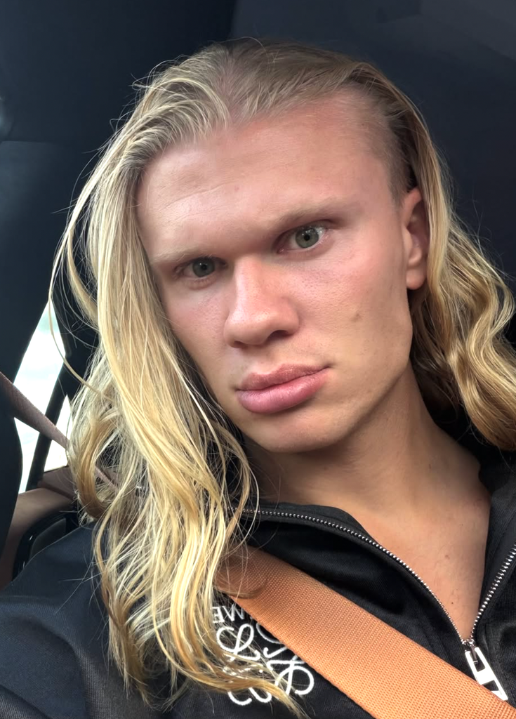 Erling often wore his hair down