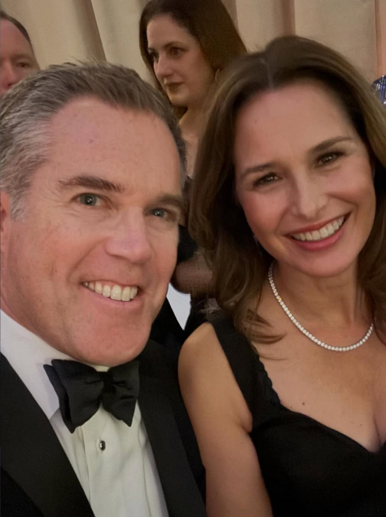 Peter Alexander with his wife Alison Starling, who he married in 2014