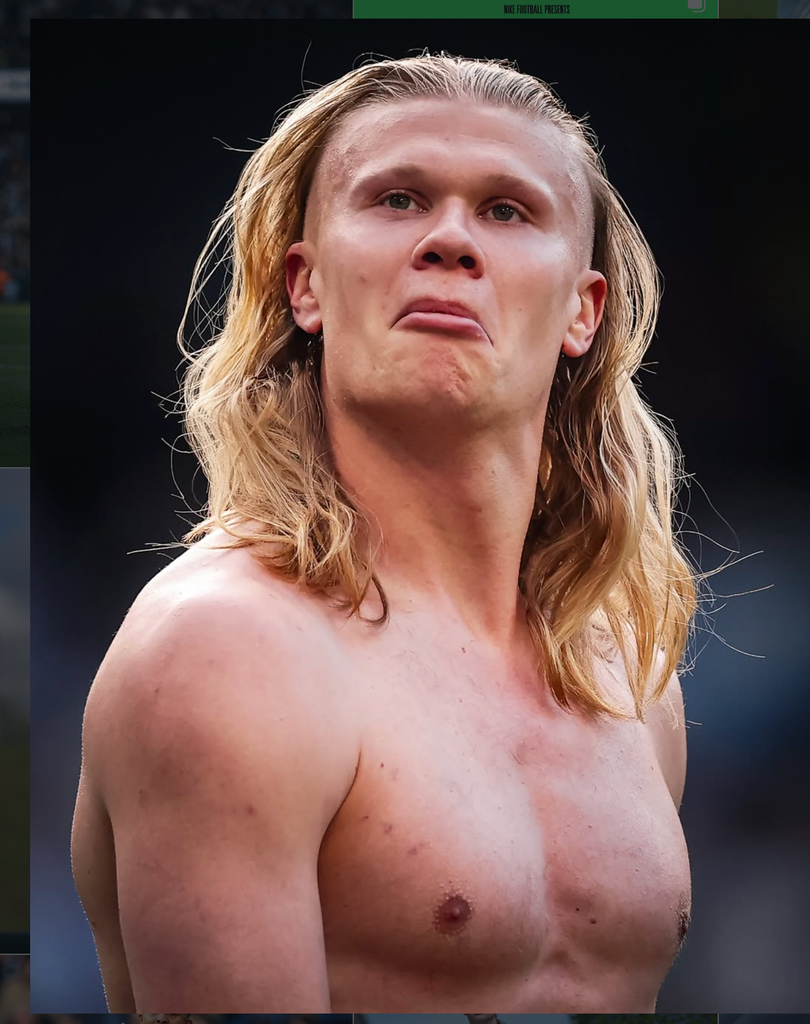 Erling is known for his long locks
