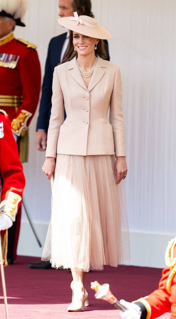 The Princess looked tres chic in Dior