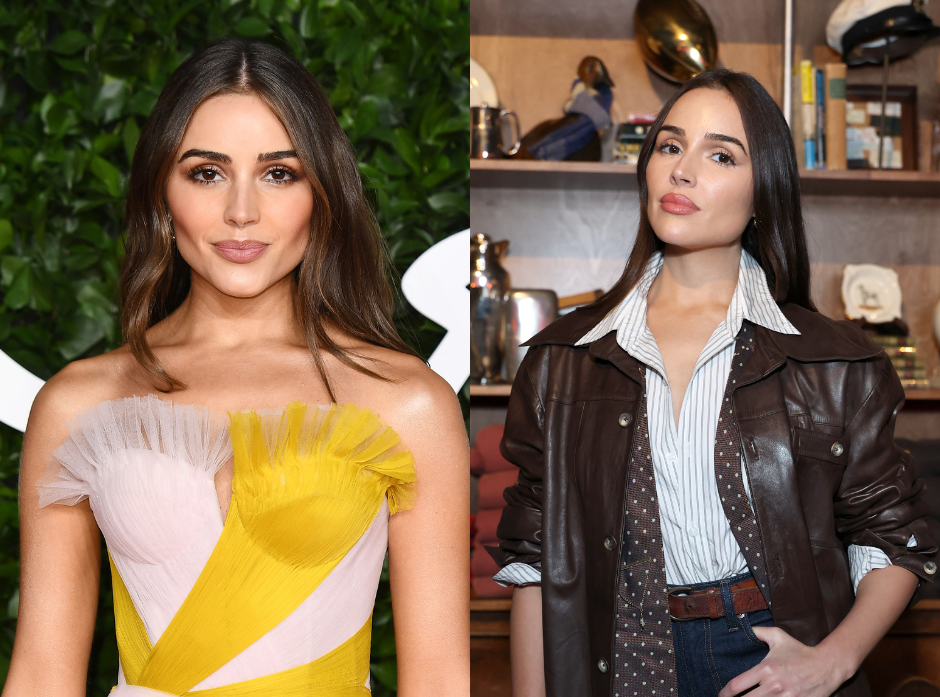 Split image of Olivia Culpo. Seen in 2019 and 2026.