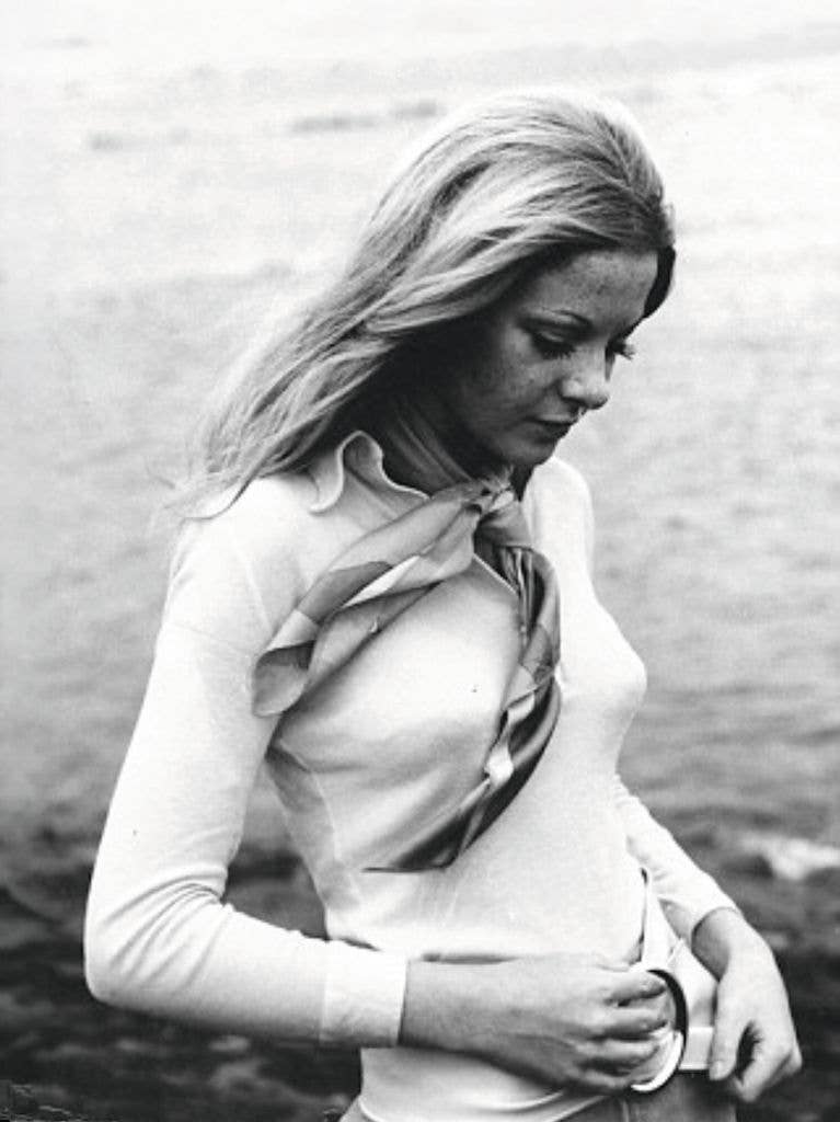 Liz, pictured here after she left school in Switzerland to begin modelling