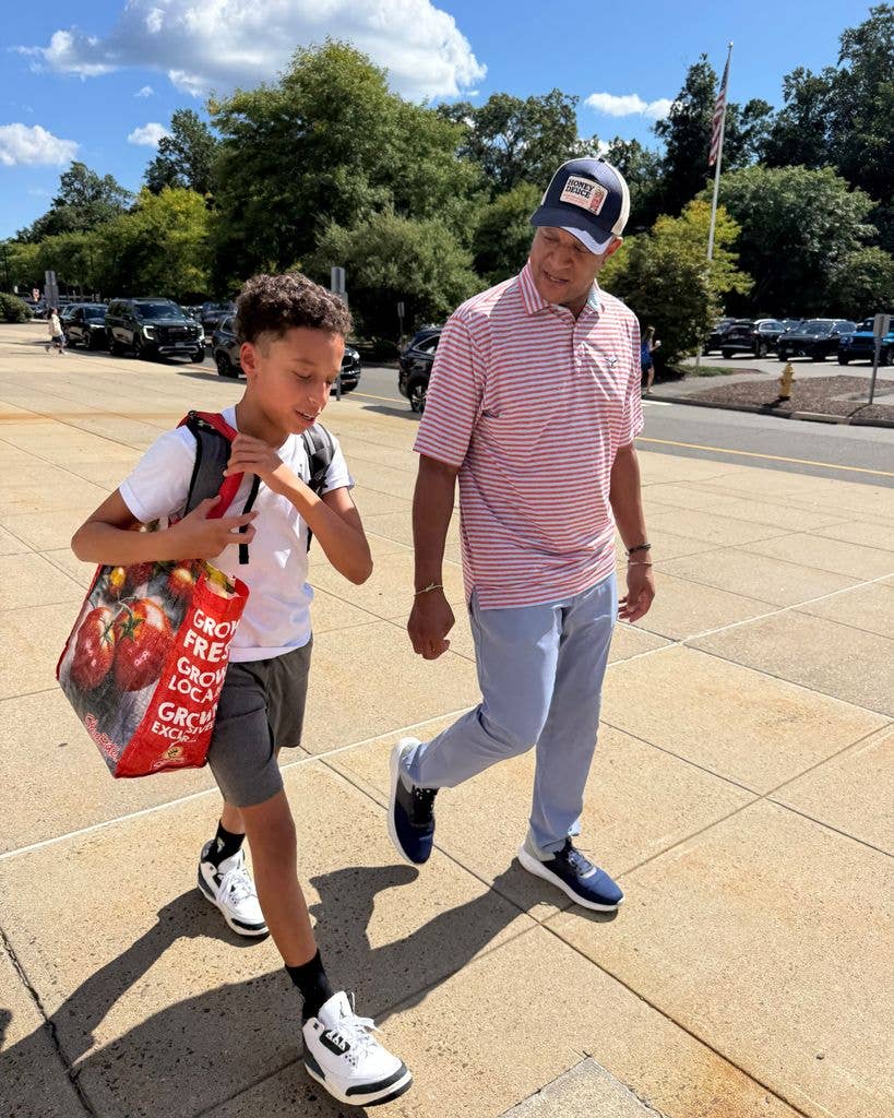 Delano and Craig walking together