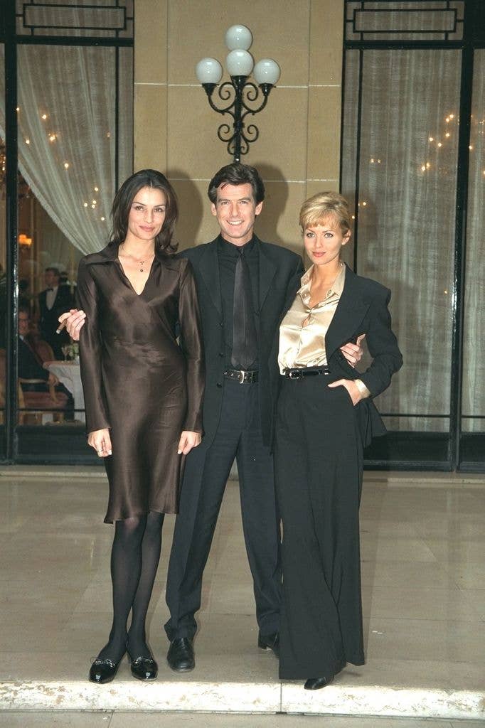 Famke poses with Pierce