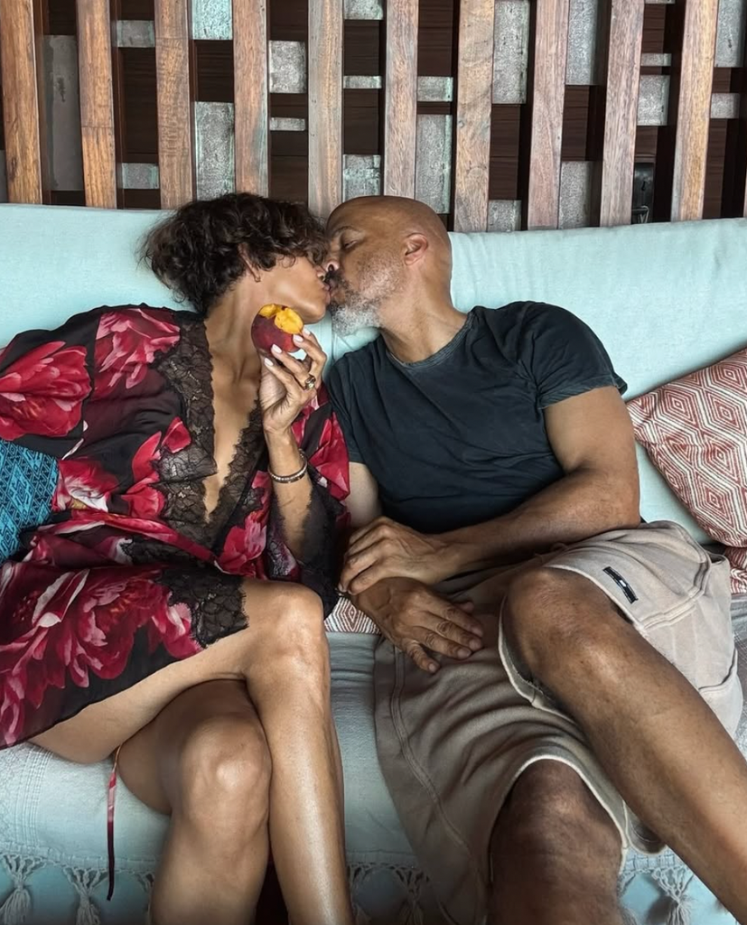 Halle with her partner Van