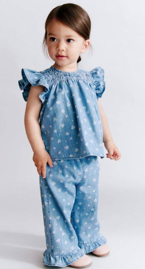 H&M 2-piece printed denim set
