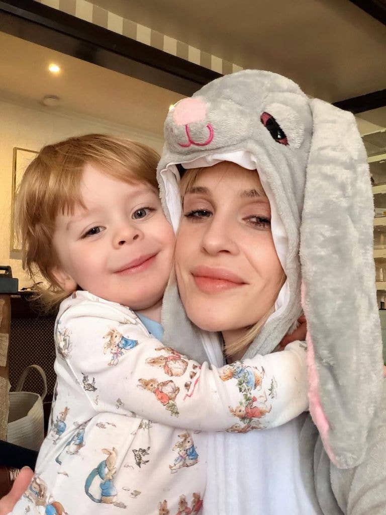 Kelly Osbourne and her son Sidney pose for a selfie for Easter Sunday, shared on Instagram