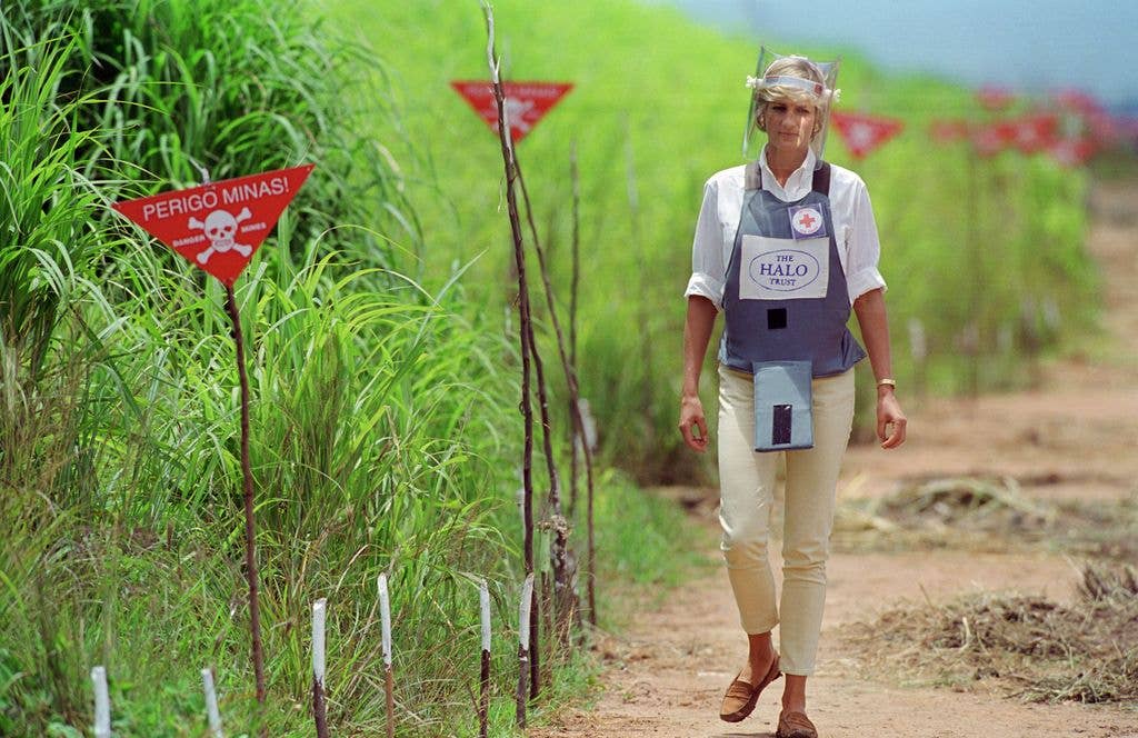 Princess Diana's famous 1997 minefield walk in Angola