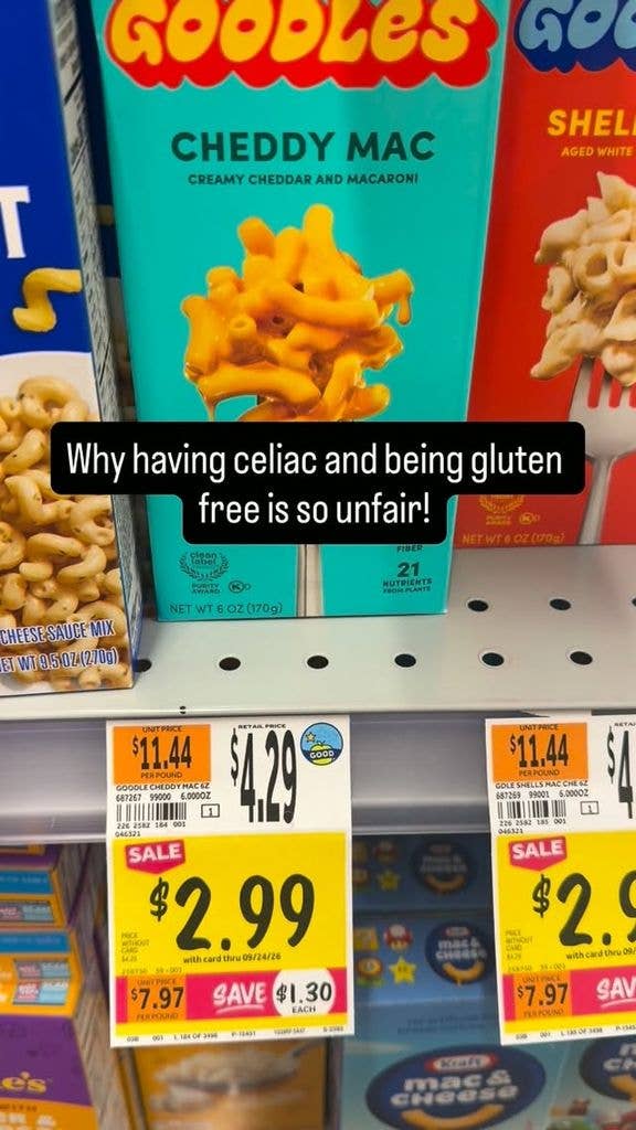 Dylan Dreyer captures a shopping trip that proves "unfair" for those with celiac or gluten-free diets, shared on Instagram