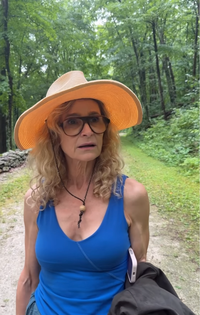 Kyra Sedgwick looking shocked 