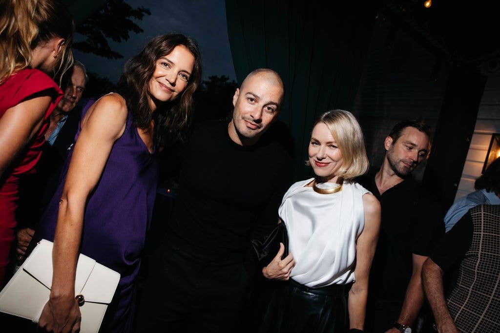 Katie and Jason pose with Naomi Watts at the Michael Kors 45th Anniversary Collection Dinner 