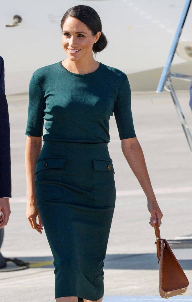 Meghan, Duchess of Sussex arrives at Dublin airport during their visit to Ireland on July 10, 2018 in Dublin, Ireland.  (Photo by Pool/Samir Hussein/WireImage)