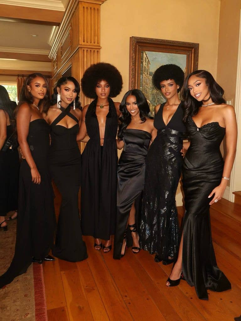 Willow Smith poses with attendees of Jordyn Woods and Karl-Anthony Towns' wedding, shared on Instagram by Jade Pinkett