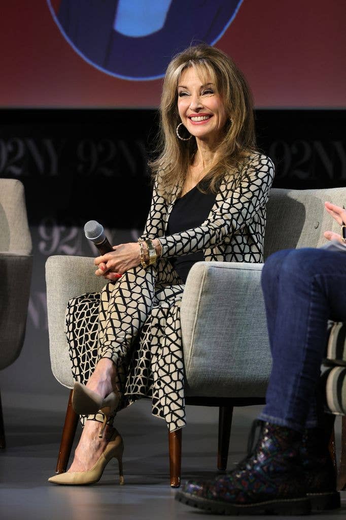 Susan Lucci speaks onstage during Joy Behar, Susan Lucci, Sherri Shepherd And Judy Gold In Conversation: My First Ex-Husband at 92NY on March 19, 2025 in New York City.