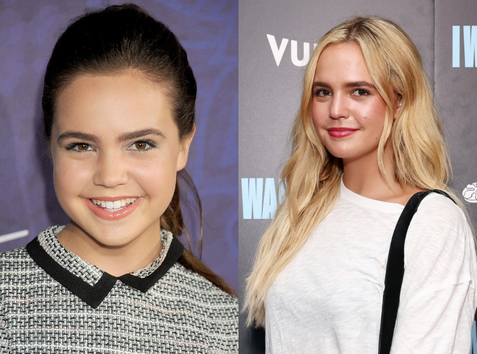 Split image of Bailee Madison. On the left, in 2014 and on the right, in 2026.