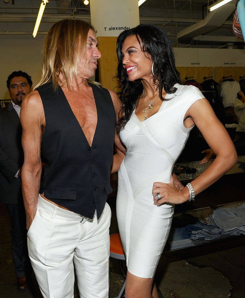 Iggy Pop and Nina Alu looking at each other