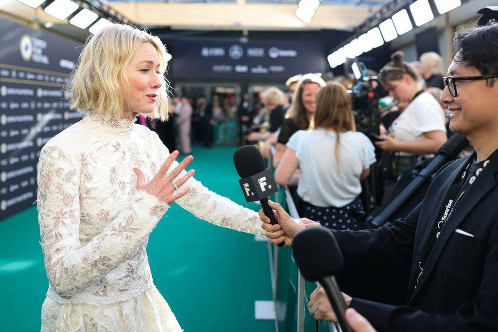 The star on the green carpet during the festival