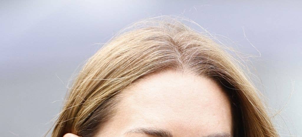 close up on princess kate's grey hair