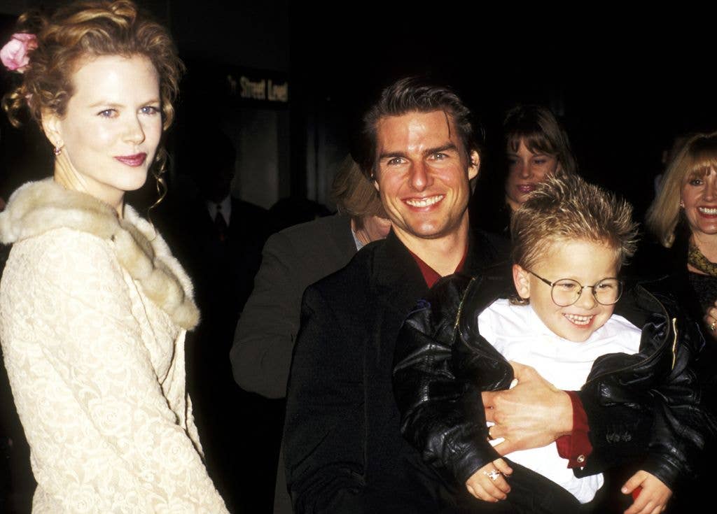 Nicole Kidman, Tom Cruise, and Jonathan Lipnicki during "Jerry Maguire " New York City Premiere