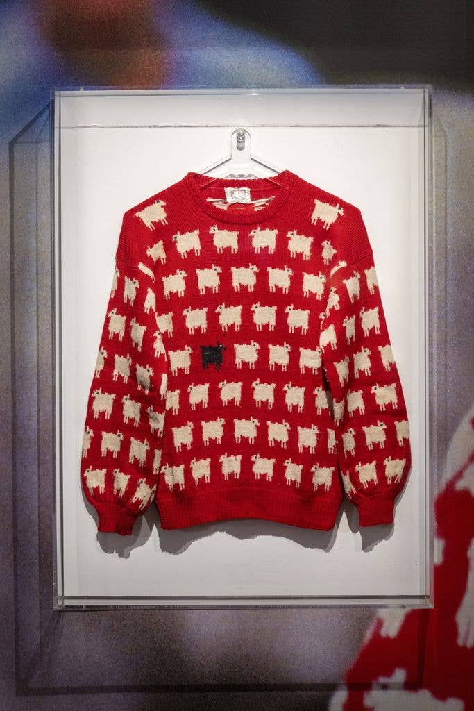 Princess Diana's red sheep jumper