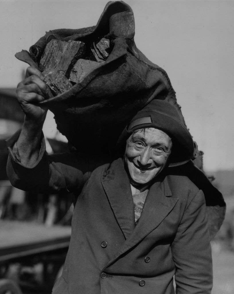 A coalman at work in 1934.