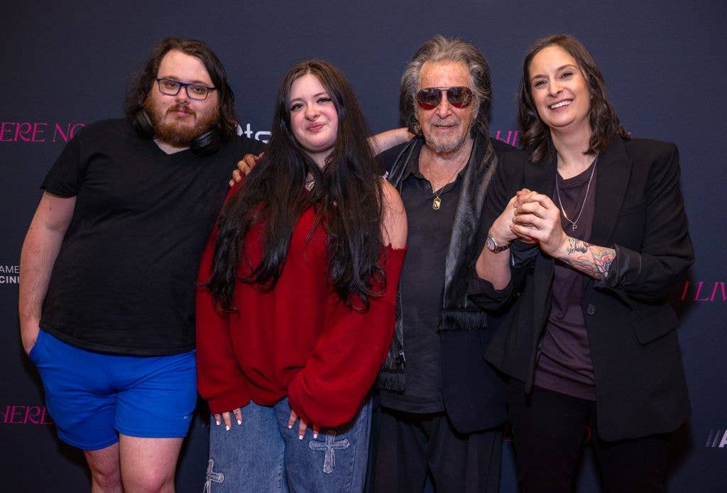Anton James Pacino, Olivia Pacino, Al Pacino and Julie Pacino in March 2026