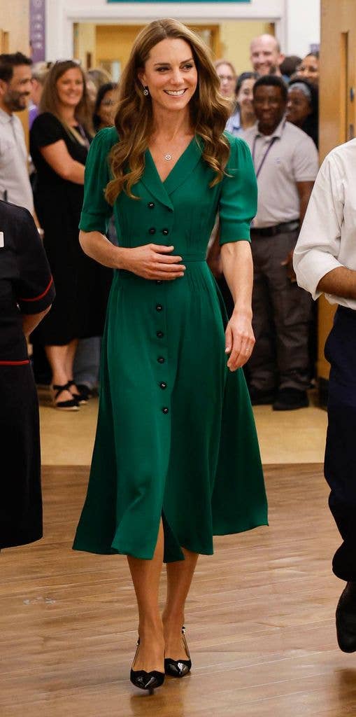 Kate Middleton, the Princess of Wales, Patron, during a visit to the Royal Marsden Hospital