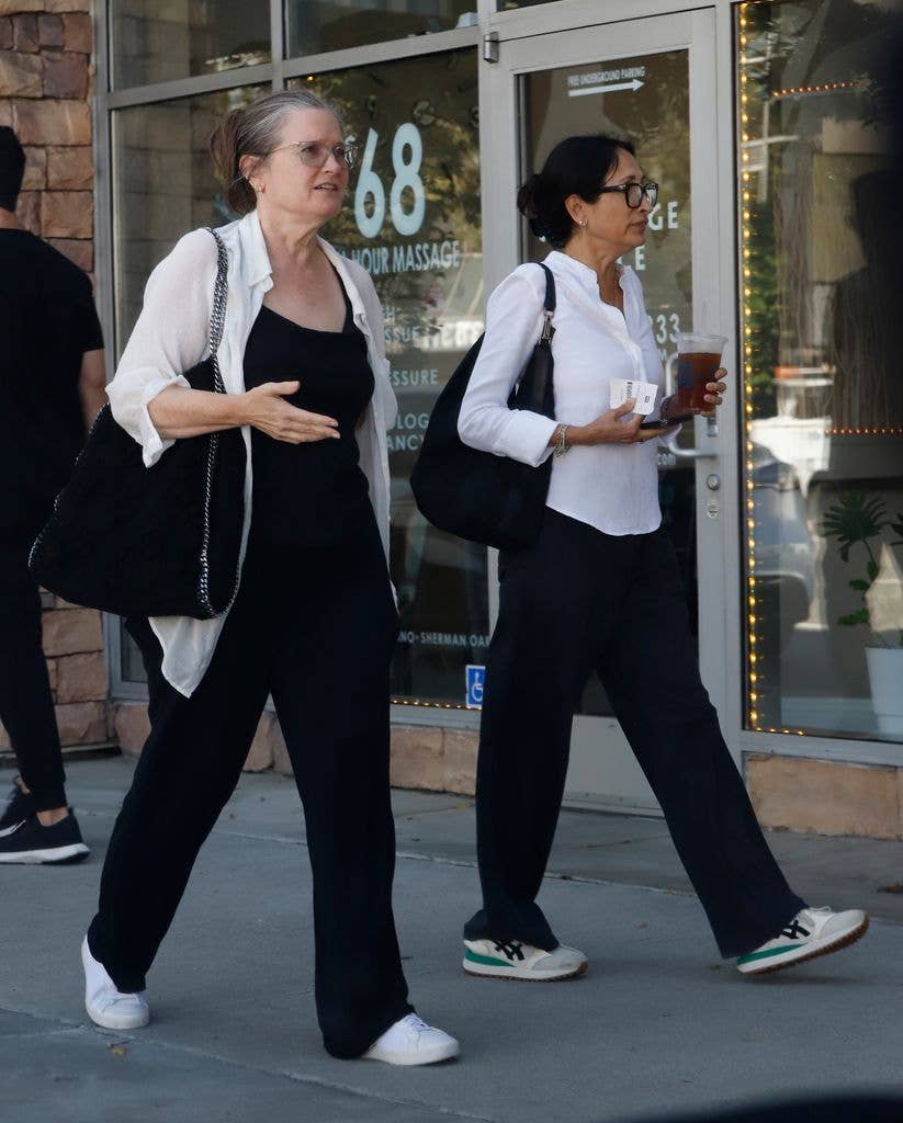 bridget fonda walking LA